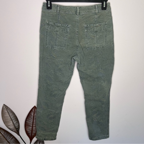 Anthropologie Womens Pants The Wanderer Green Floral Cargo Utility C14 - Picture 9 of 9